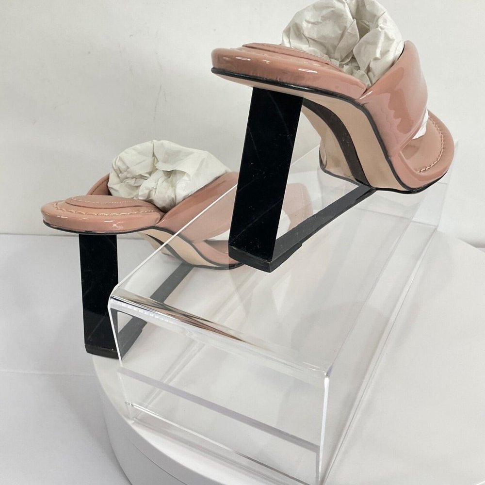 Good American Heels Womens Sz 7 Pink Dusty Patent Cinder F*cking Rella $260 Nwb - Picture 5 of 13